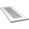 Ekena Millwork Vertical Surface Mount PVC Gable Vent: Functional, w/ 3-1/2"W x 1"P Standard Frame, 14"W x 38"H GVPVE14X3801SF - alternate 3
